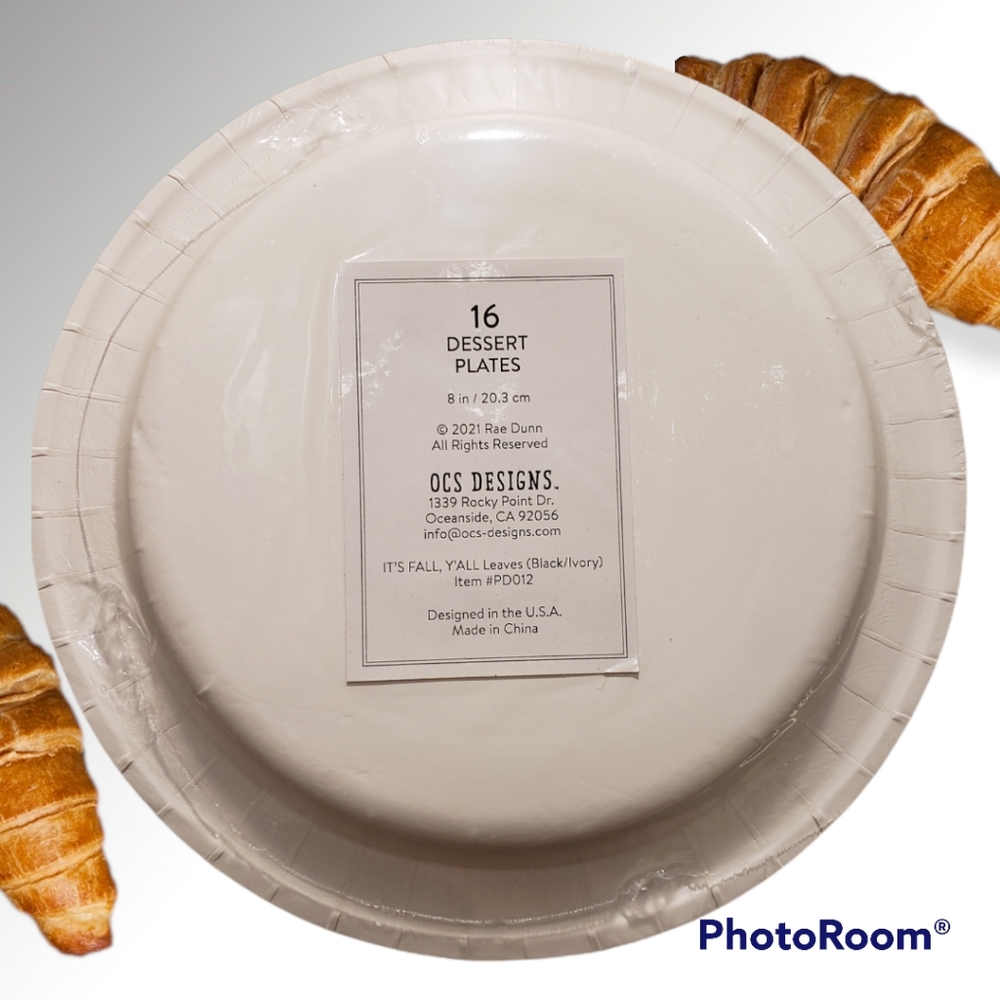 🆕️ 2021 Rae Dunn "IT'S FALL, YALL." 16 Paper Plates packed in original plastic - Picture 4 of 7